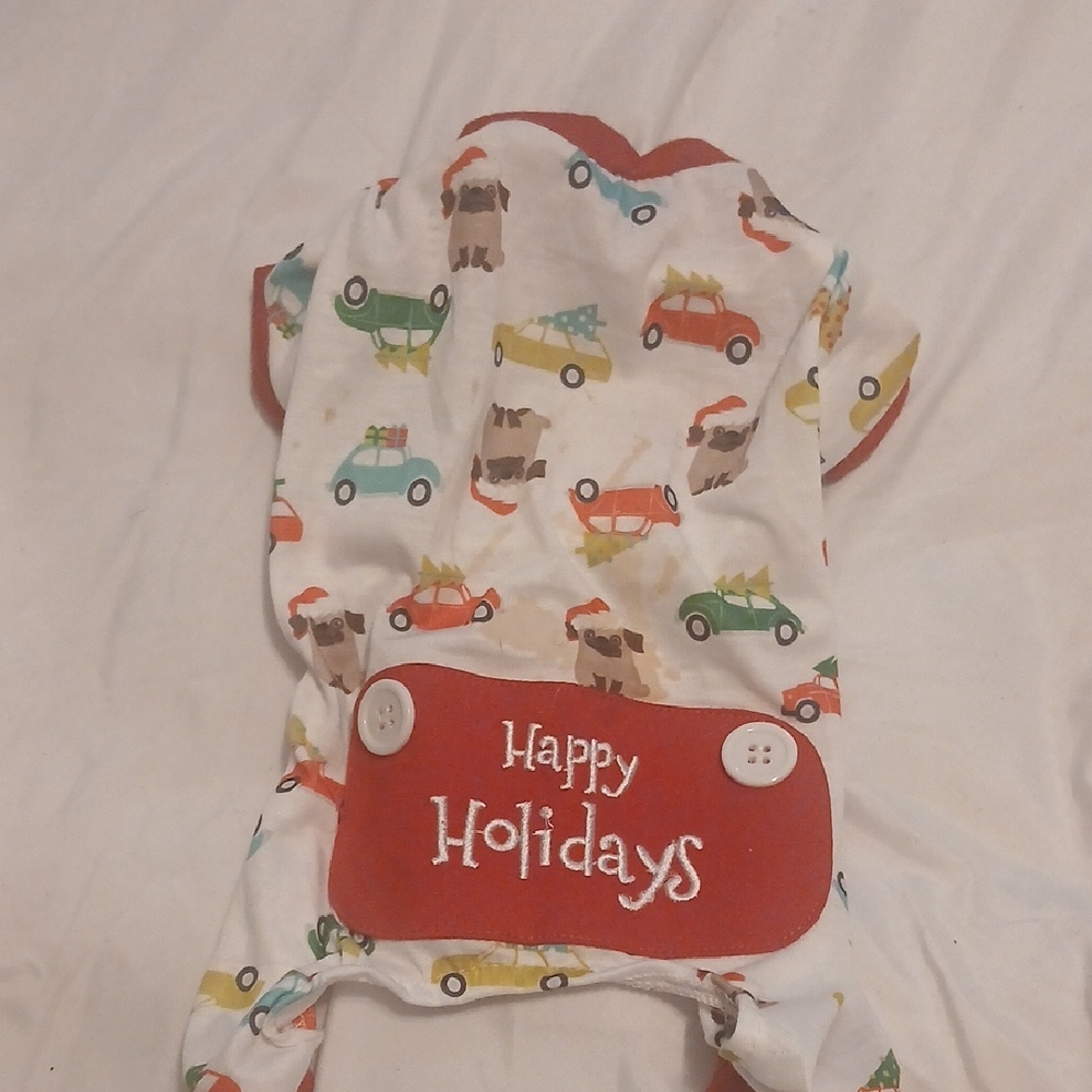 Festive Holiday Dog Onesie
